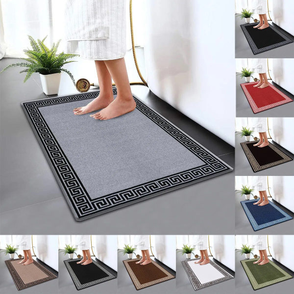 Modern Non-Slip Bathroom Rug Soft & Reliable Toilet Pedestal Mats in Small and Large Sizes