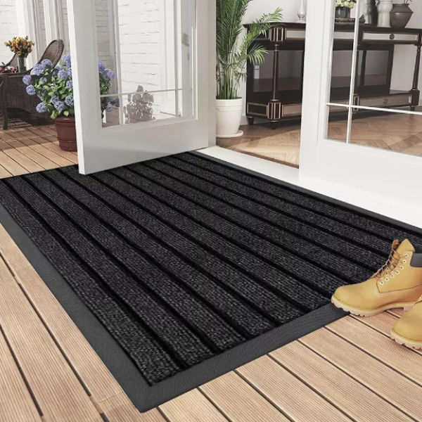 Heavy Duty, Washable Non Slip Rubber Door Mat Indoor/Outdoor Dirt Trapper Mat