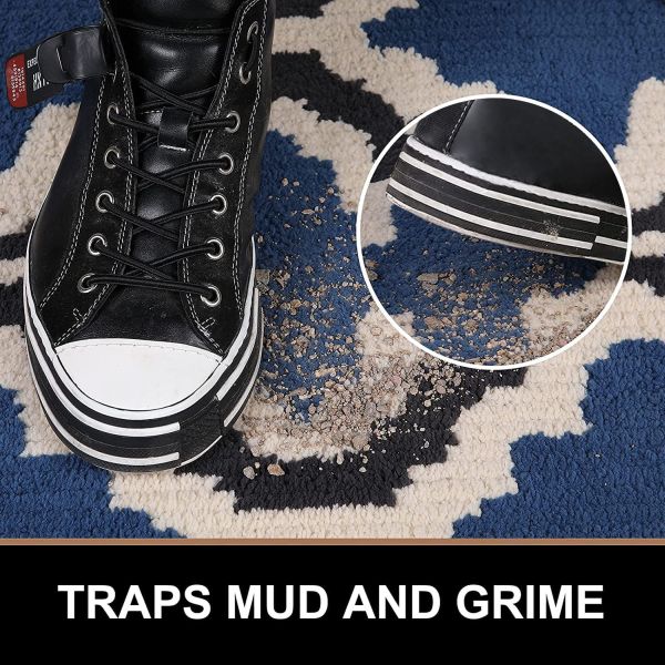 Durable & Machine Washable Doormats, Dirt Trapper Mat Super Absorbent Floor Mats