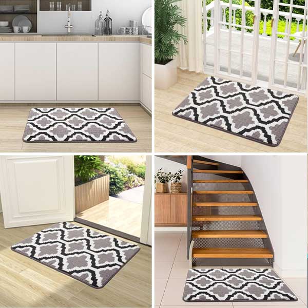 Durable & Machine Washable Doormats, Dirt Trapper Mat Super Absorbent Floor Mats