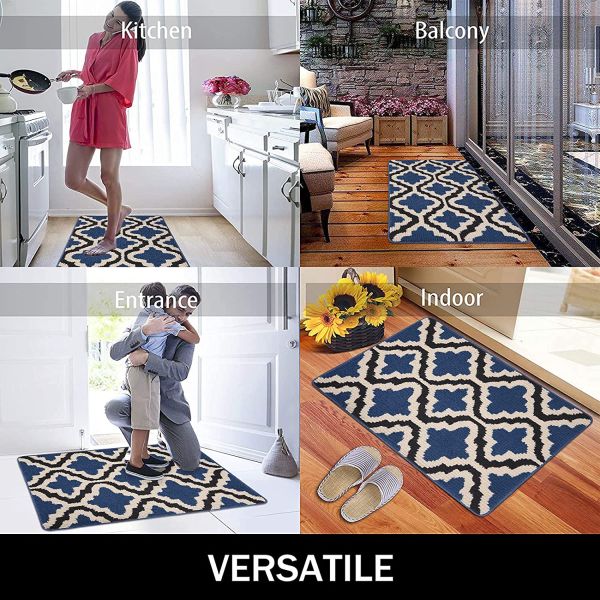 Durable & Machine Washable Doormats, Dirt Trapper Mat Super Absorbent Floor Mats