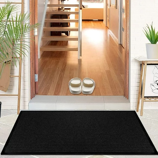 Non-Slip Double Ribbed Door Mat Unique Design with Rubber Backing