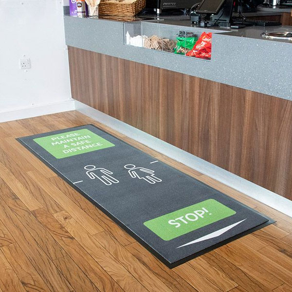 Highly Durable Social Distancing Comfort Floor Mats Perfect for Colleges, Universities & Supermarkets