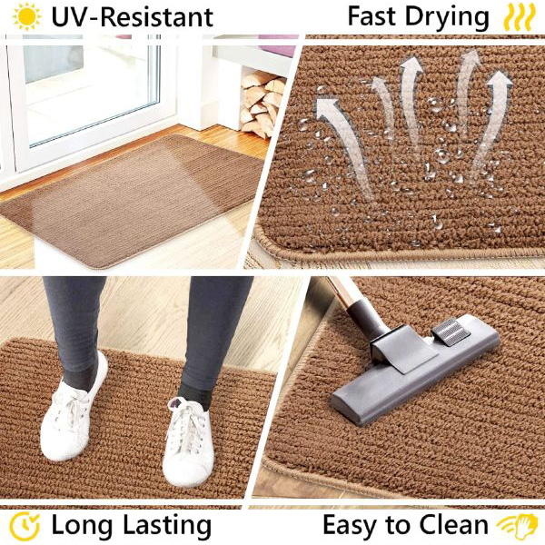 Super Absorbent & Dirt Trapper Non Slip Machine Washable Indoor/Outdoor Mats